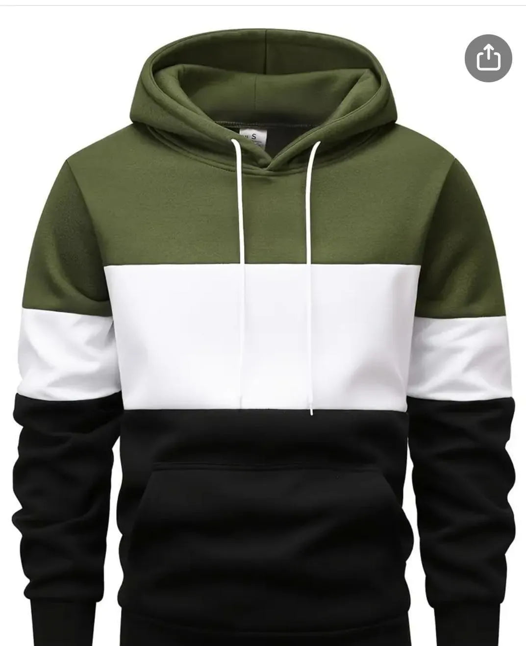 Fleece Plain Hoodie GreEEN