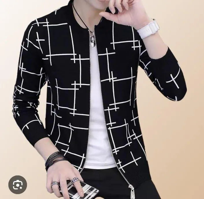 Men's Graphic Sublimation Fleece Jacket - 1 Pc Black