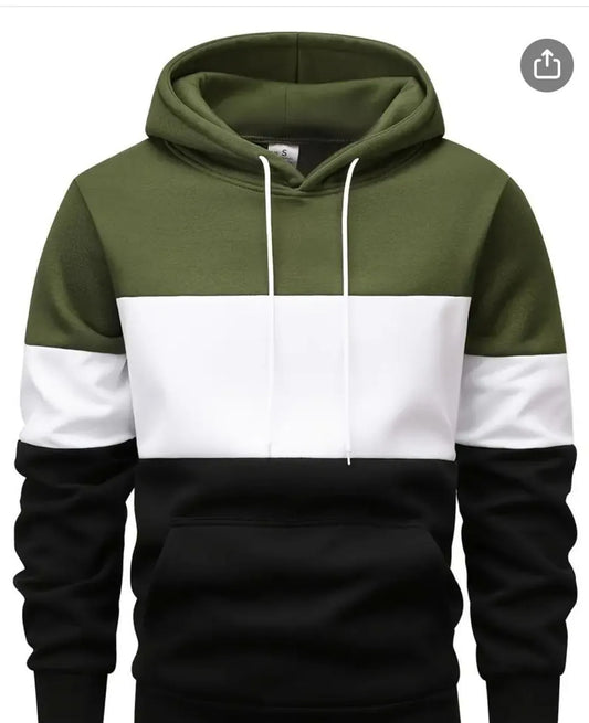 Fleece Plain Hoodie GreEEN