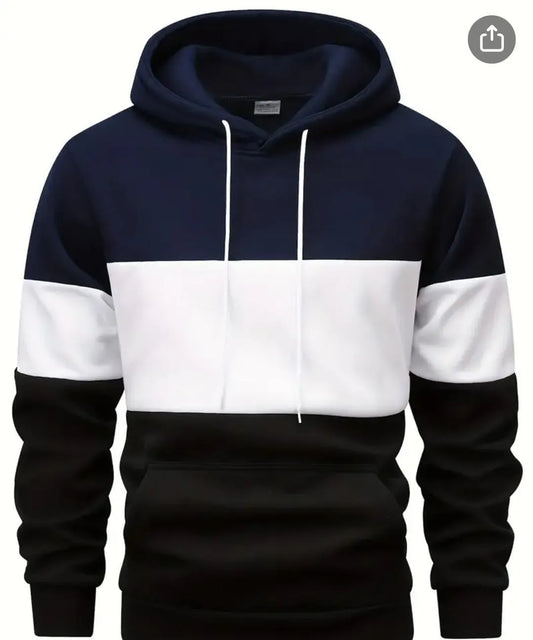 Fleece Plain Hoodie Blue